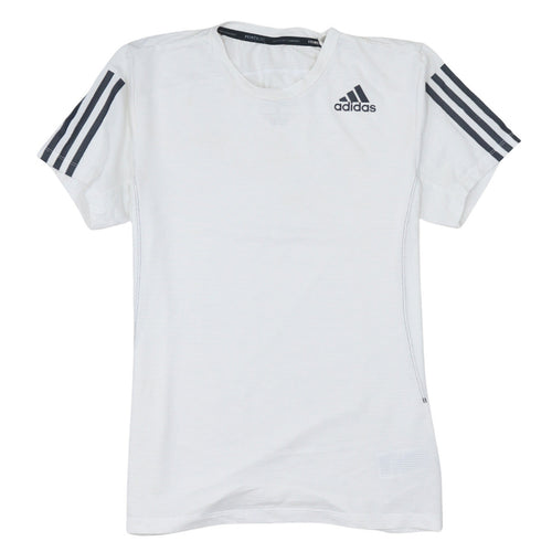 Adidas Men’s White S Primeblue Aeroready Short Sleeve Sports T-Shirt