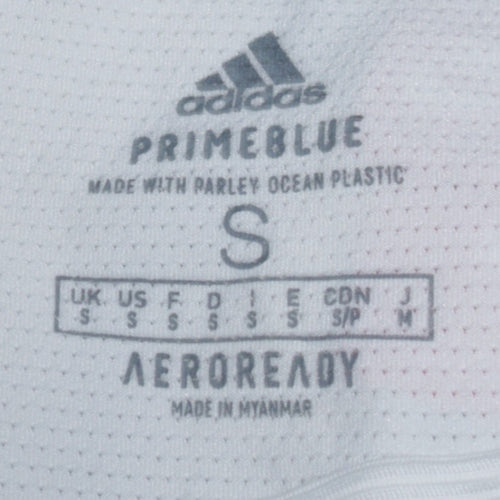 Adidas Men’s White S Primeblue Aeroready Short Sleeve Sports T-Shirt