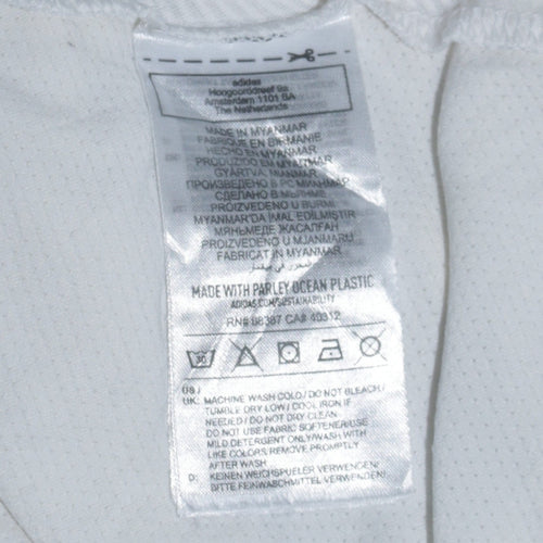 Adidas Men’s White S Primeblue Aeroready Short Sleeve Sports T-Shirt