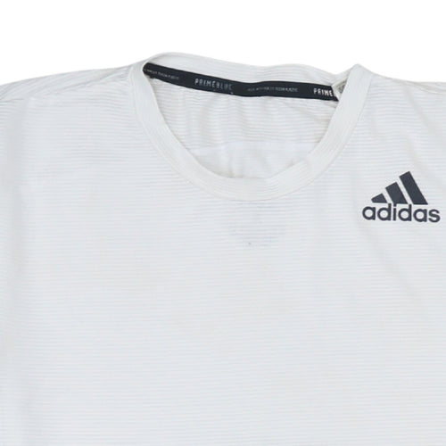Adidas Men’s White S Primeblue Aeroready Short Sleeve Sports T-Shirt