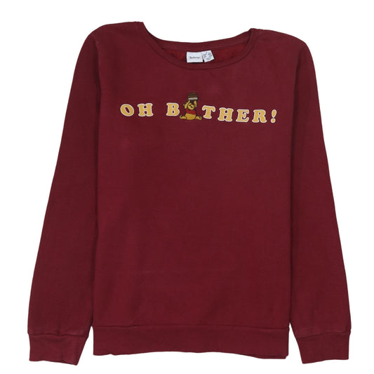 Disney Primark Women's Red Winnie the Pooh Pullover Sweatshirt Size M 12/14