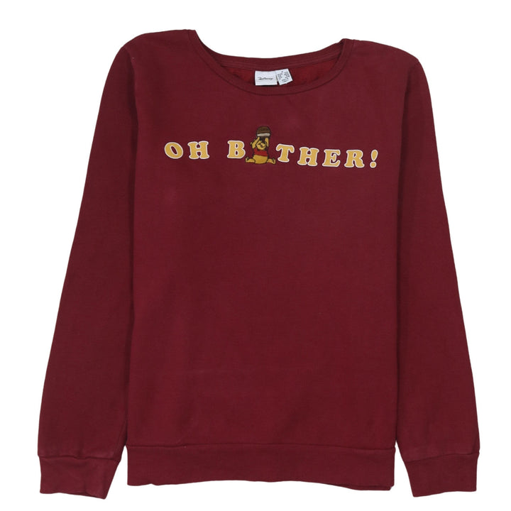 Disney Primark Women's Red Winnie the Pooh Pullover Sweatshirt Size M 12/14