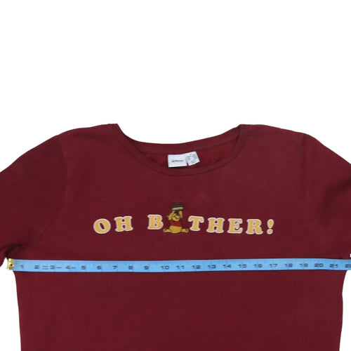 Disney Primark Women's Red Winnie the Pooh Pullover Sweatshirt Size M 12/14