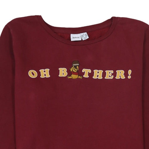 Disney Primark Women's Red Winnie the Pooh Pullover Sweatshirt Size M 12/14