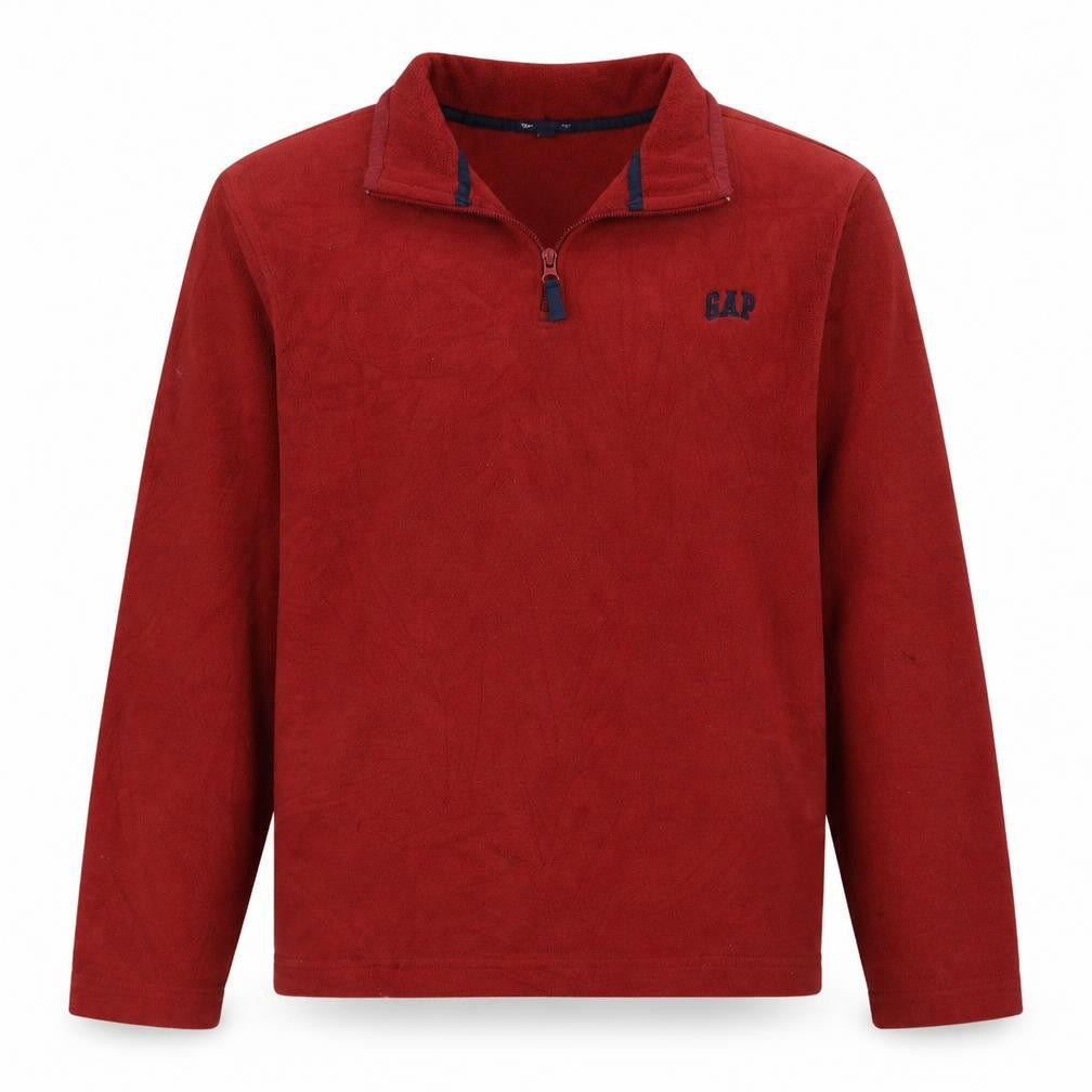 Gap Men’s Red 1/4 Zip Fleece Pullover Sweatshirt Size L