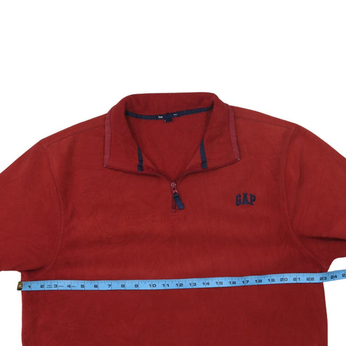GAP Men’s Red 1/4 Zip Fleece Pullover Sweatshirt Size L