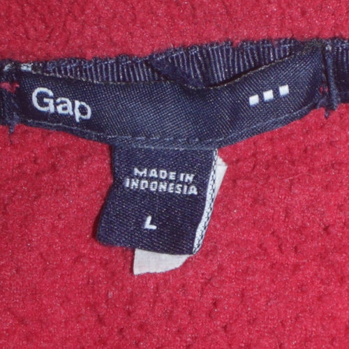GAP Men’s Red 1/4 Zip Fleece Pullover Sweatshirt Size L