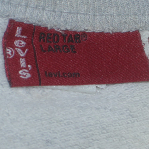 Levi's Men's Grey Logo Crew Neck Pullover Sweatshirt Size L