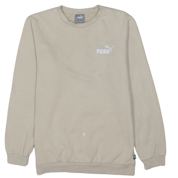 Puma Men’s Beige Crew Neck Pullover Sweatshirt Size S