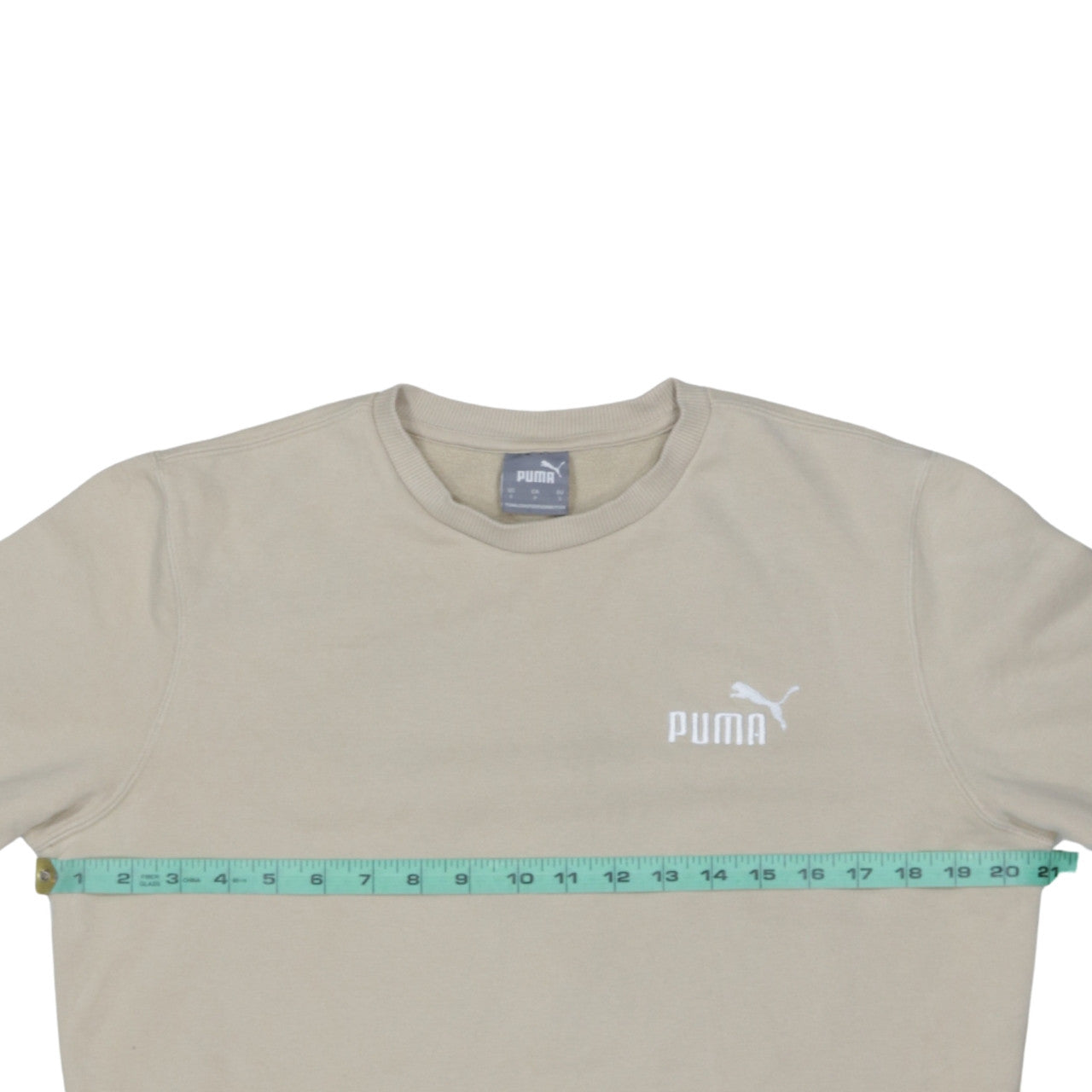 Puma Men’s Beige Crew Neck Pullover Sweatshirt Size S