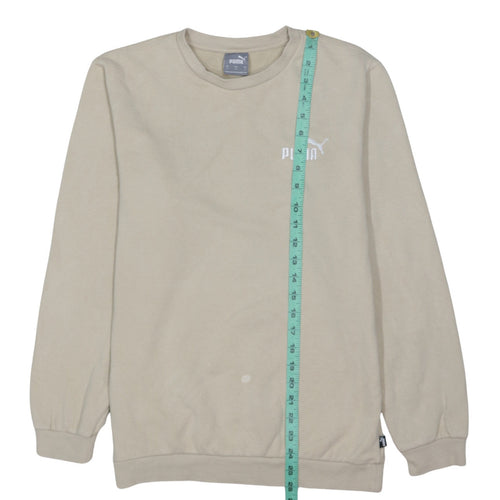 Puma Men’s Beige Crew Neck Pullover Sweatshirt Size S