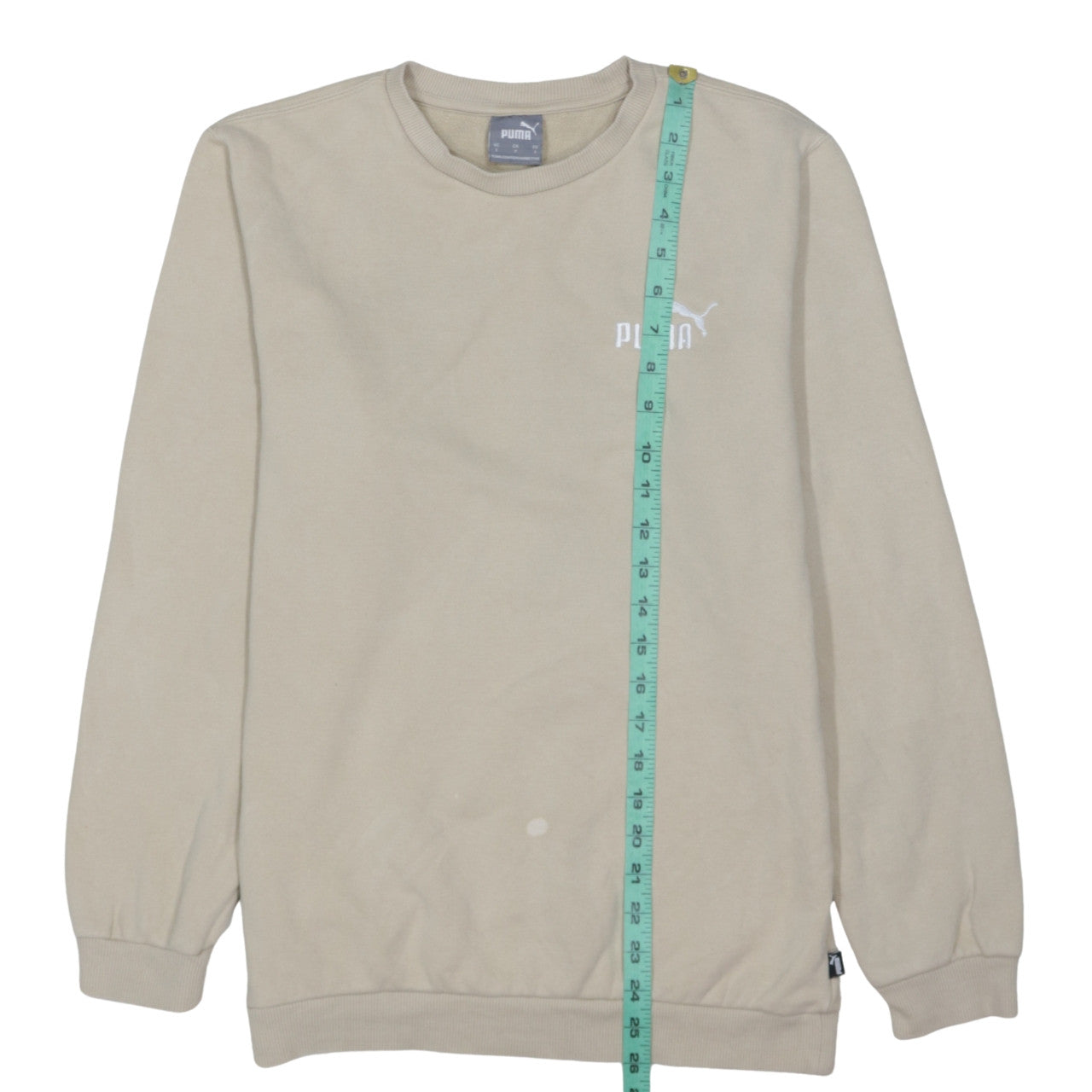 Puma Men’s Beige Crew Neck Pullover Sweatshirt Size S