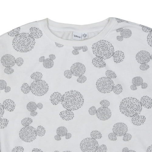 Disney Primark Womens White Mickey Mouse Print Pullover Sweatshirt Size M
