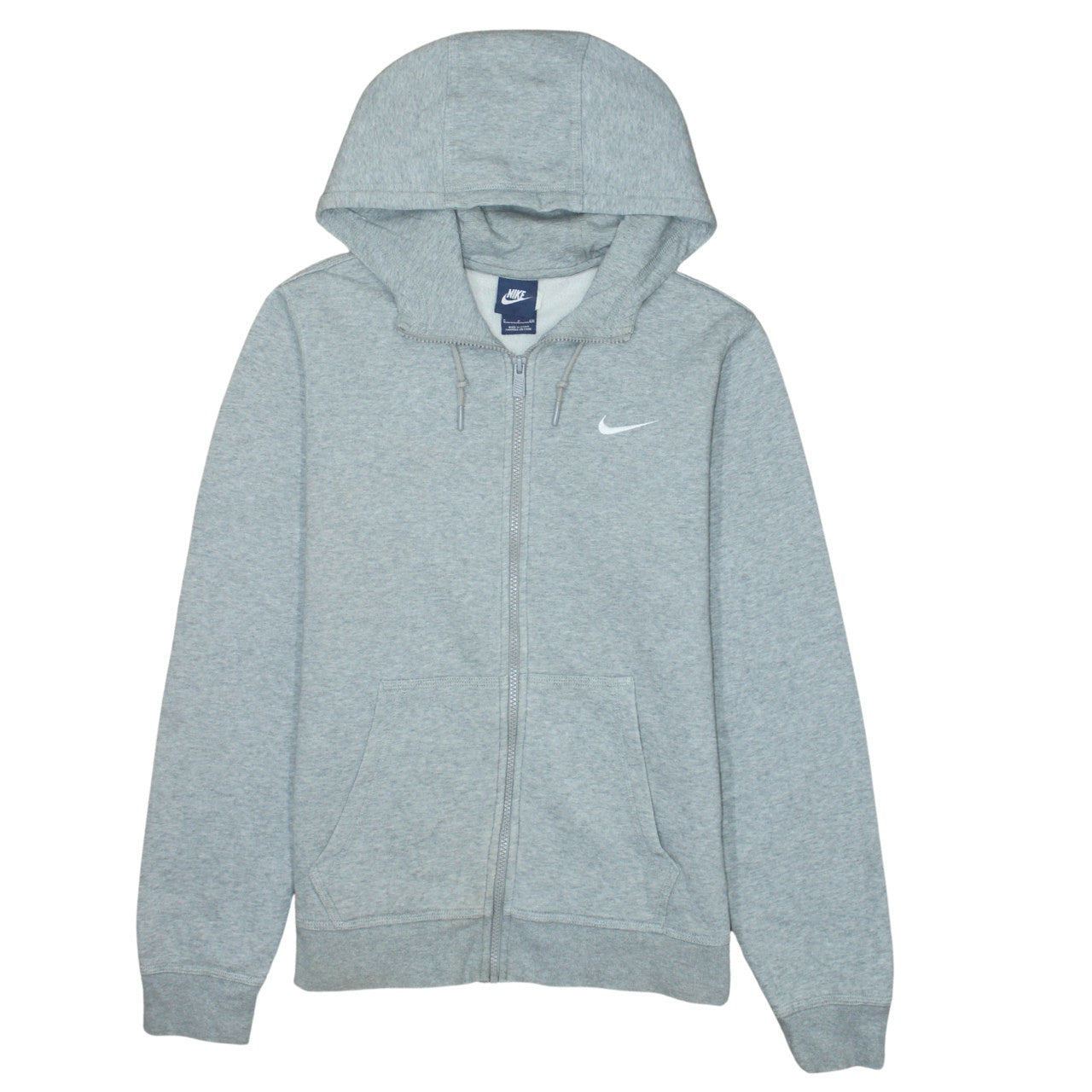 Nike Men's Grey Full Zip Hoodie Small Regular Fit Sportswear