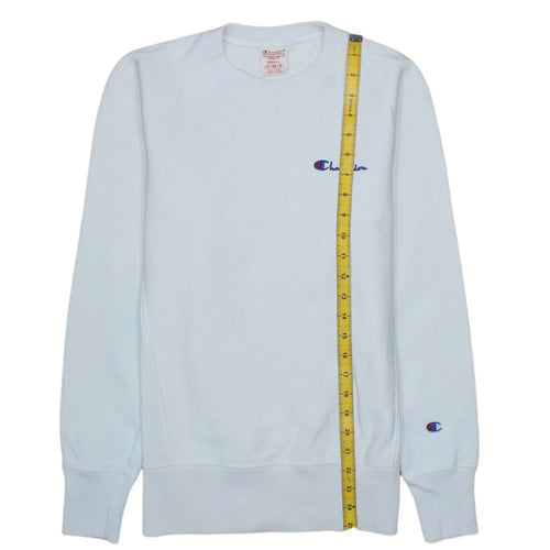 Champion Men's White Small Reverse Weave Pullover Sweatshirt