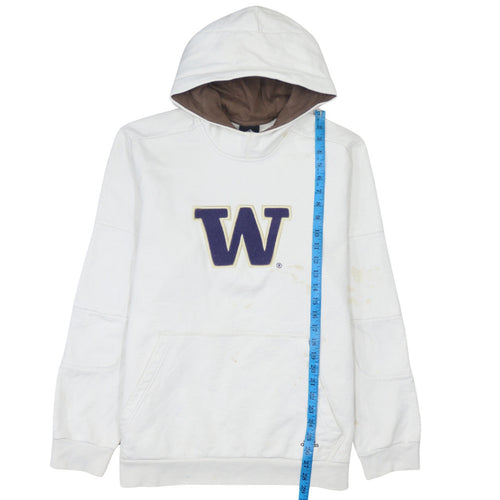 Adidas Men's White L Pullover Fleece Hoodie with Embroidered Logo