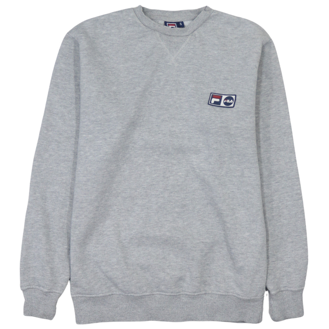 Fila Men's Grey Pullover Sweatshirt Small Crew Neck Logo Athletic Fit