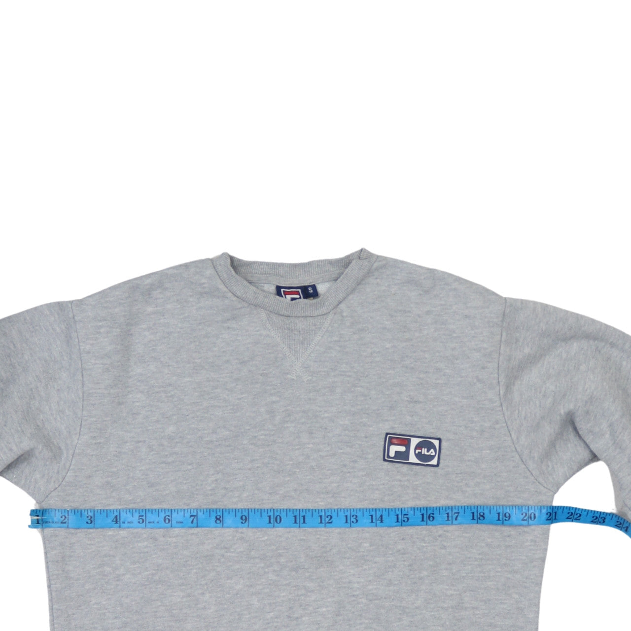 Fila Men's Grey Pullover Sweatshirt Small Crew Neck Logo Athletic Fit