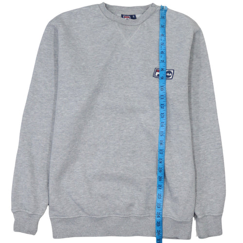 Fila Men's Grey Pullover Sweatshirt Small Crew Neck Logo Athletic Fit