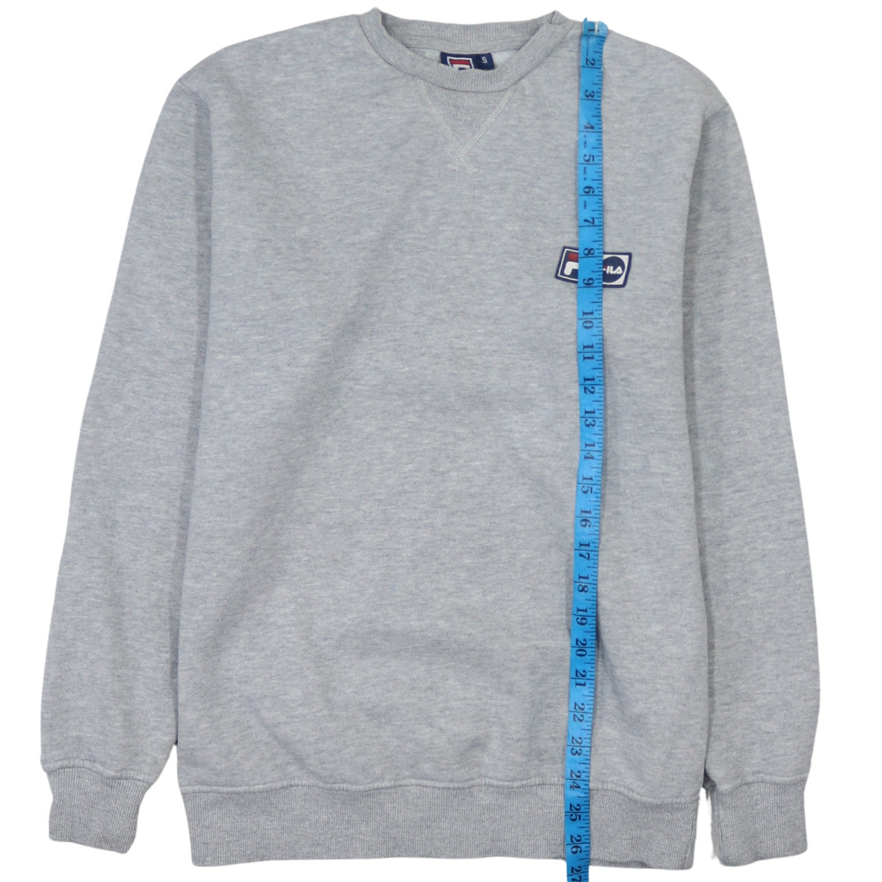 Fila Men's Grey Pullover Sweatshirt Small Crew Neck Logo Athletic Fit