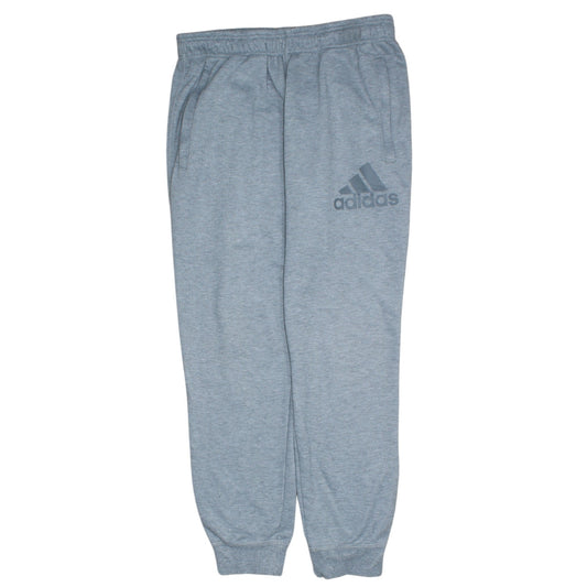 Adidas Mens Grey Jogger Sweatpants M Regular Fit Activewear Trousers