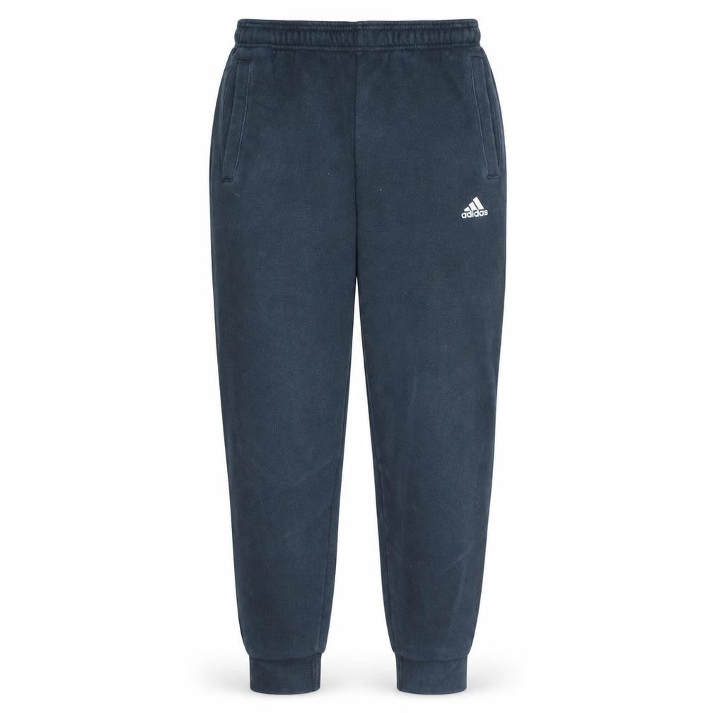 Front view of Adidas Men Black Jogger Sweatpants M Regular Fit Fleece Activewear