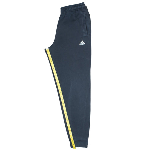 Adidas Men Black Jogger Sweatpants M Regular Fit Fleece Activewear