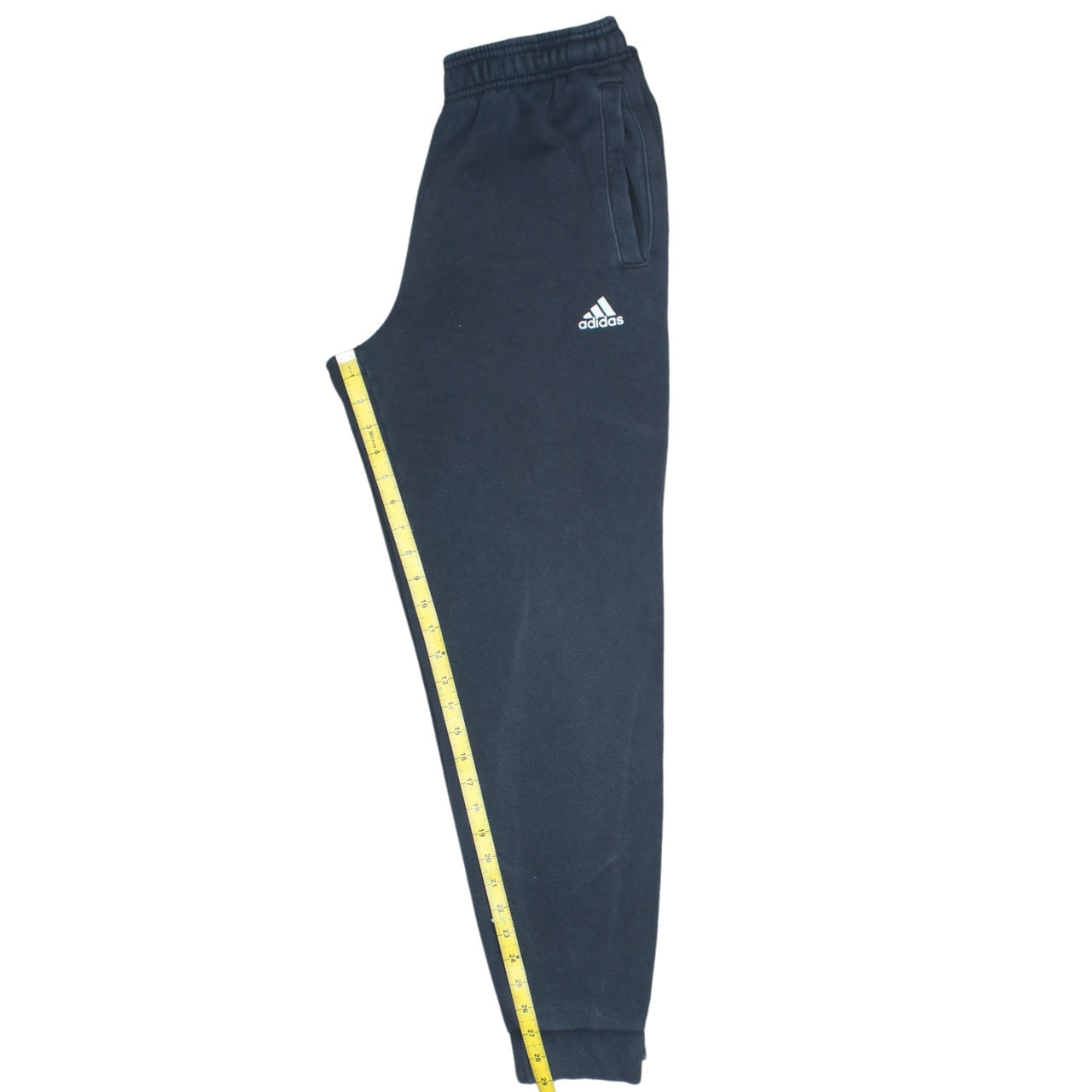 Adidas Men Black Jogger Sweatpants M Regular Fit Fleece Activewear