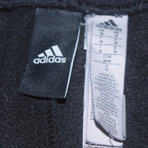 Adidas Men Black Jogger Sweatpants M Regular Fit Fleece Activewear
