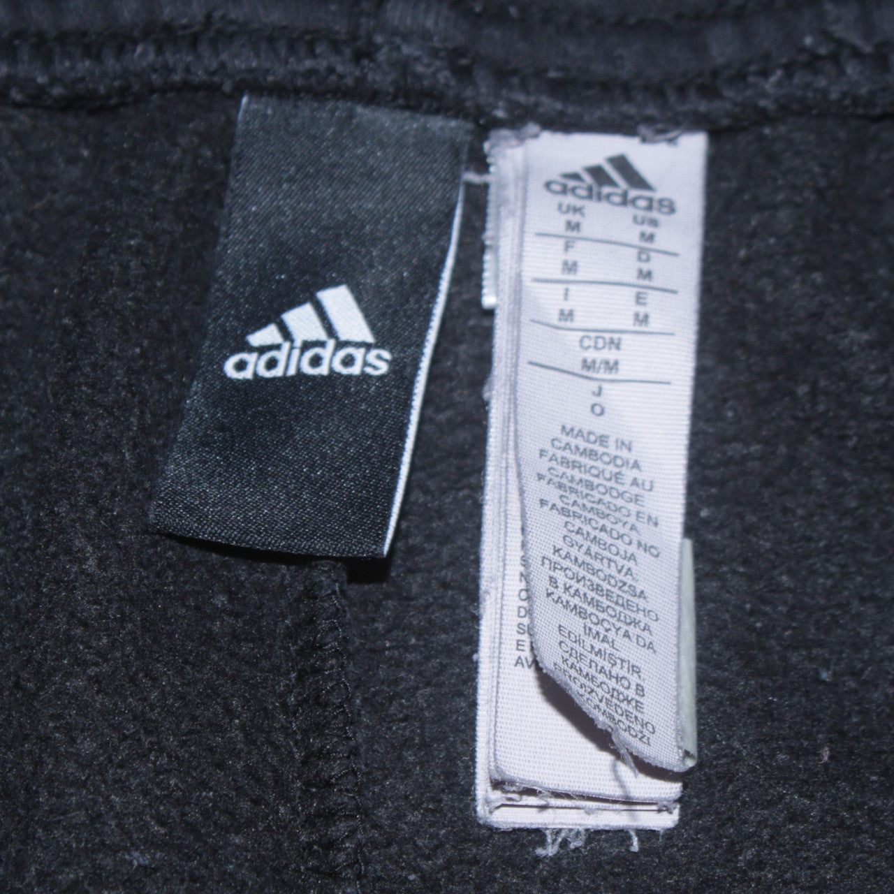 Adidas Men Black Jogger Sweatpants M Regular Fit Fleece Activewear