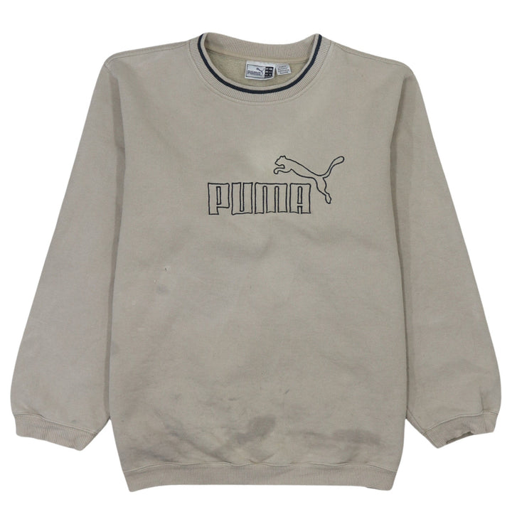 Puma Women's Beige Crew Neck Pullover Sweatshirt Size 16