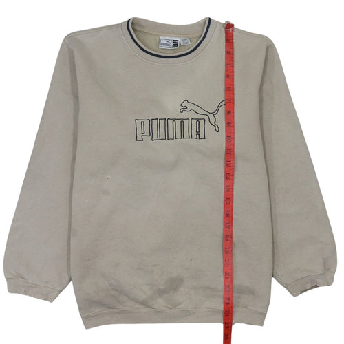 Puma Women's Beige Crew Neck Pullover Sweatshirt Size 16