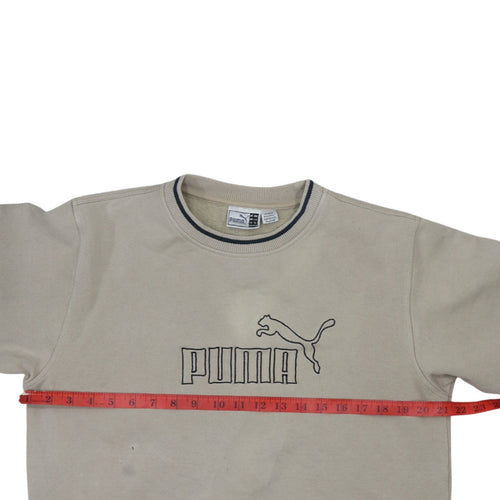 Puma Women's Beige Crew Neck Pullover Sweatshirt Size 16