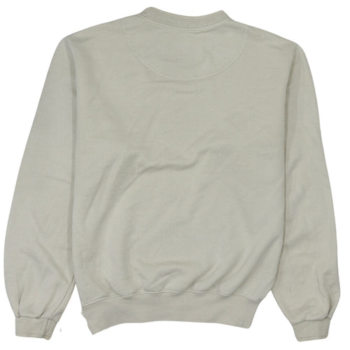 Champion Men's Beige Small Pullover Sweatshirt Crew Neck Embroidered Logo