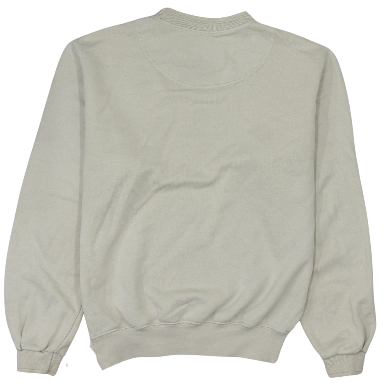 Champion Men's Beige Small Pullover Sweatshirt Crew Neck Embroidered Logo