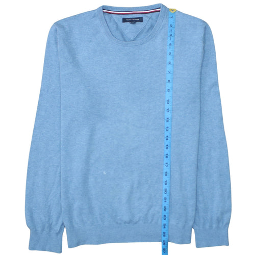 Tommy Hilfiger Men’s Blue Cotton Crew Neck Jumper Size L
