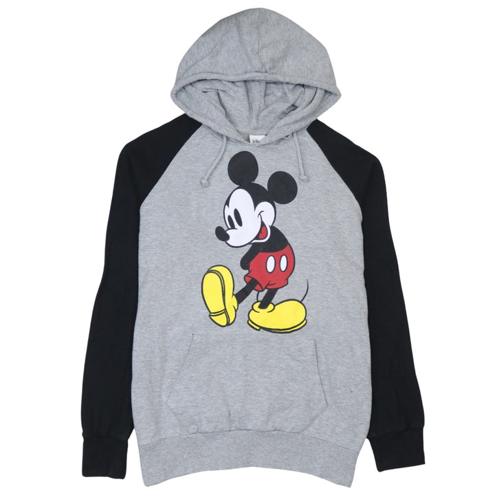 Disney Women’s Grey & Black Mickey Mouse Pullover Hoodie Size 18