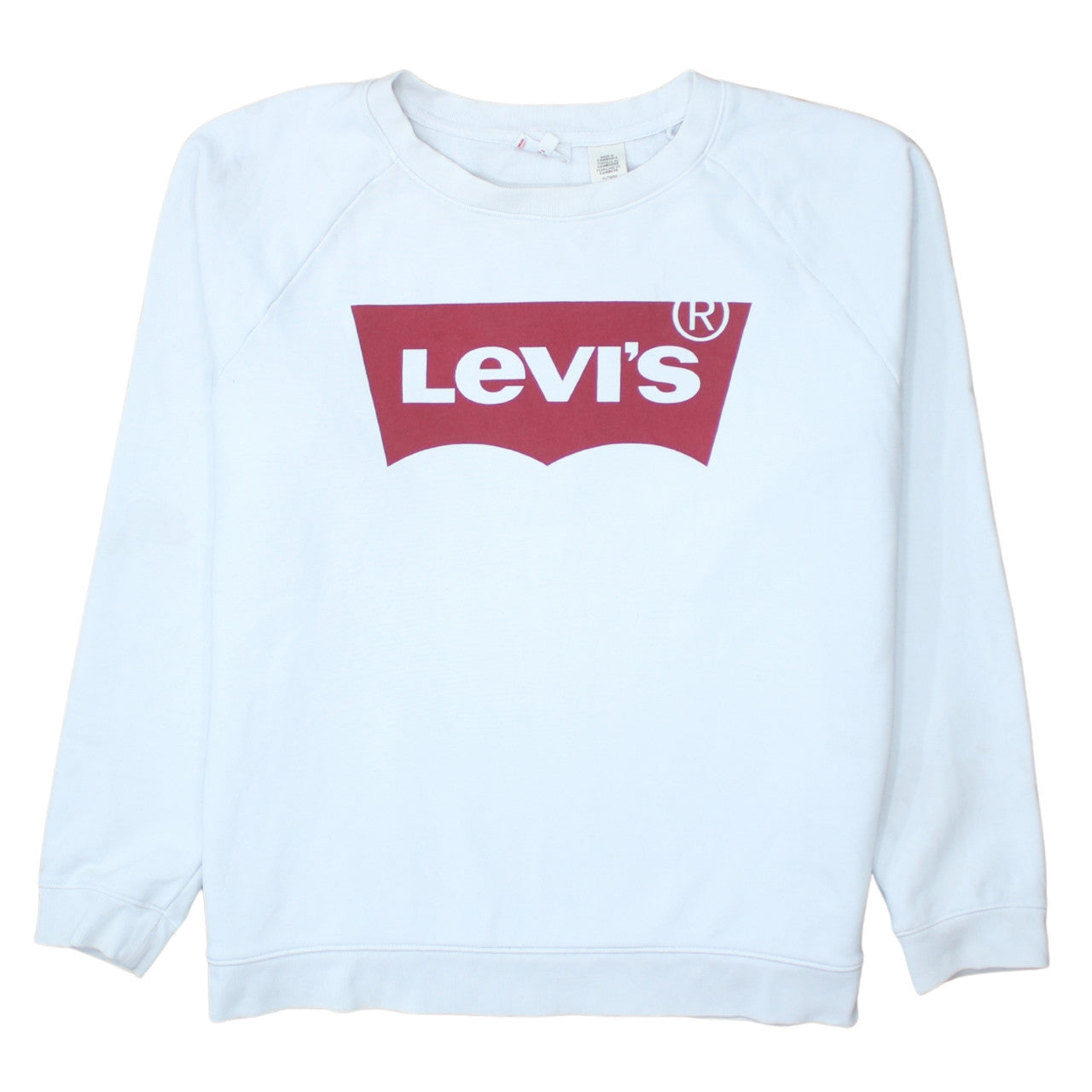 Levi's Mens White XL Crew Neck Graphic Logo Pullover Sweatshirt