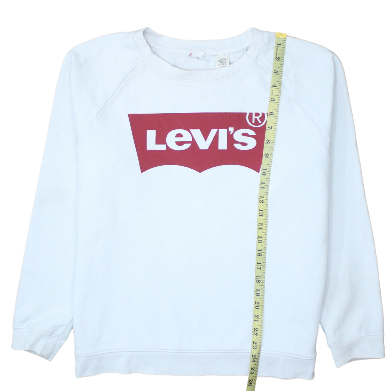 Levi's Mens White XL Crew Neck Graphic Logo Pullover Sweatshirt