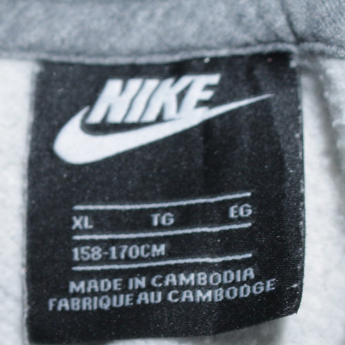 Nike Boys Grey Pullover Hoodie XL Fleece Casual Hooded Sweatshirt