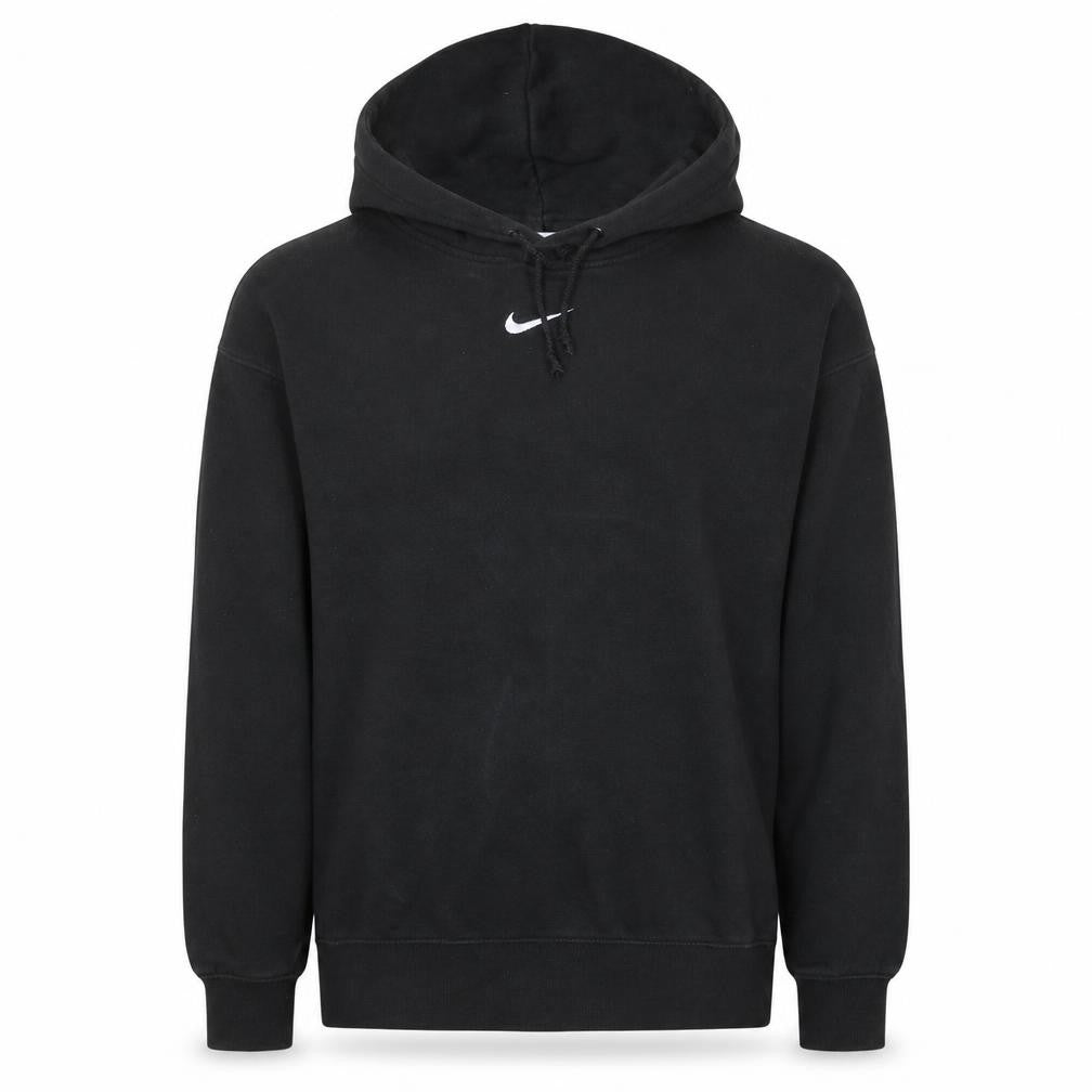 Front view of Nike Men's Black Pullover Hoodie S Fleece Sportswear