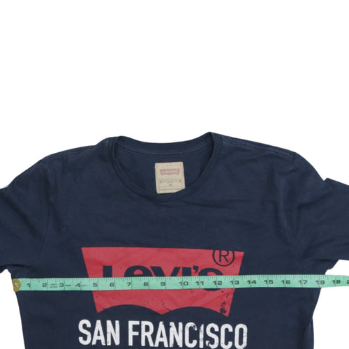 Levi's Boys Blue Long Sleeve Logo T-Shirt Size 16 Years Regular Fit