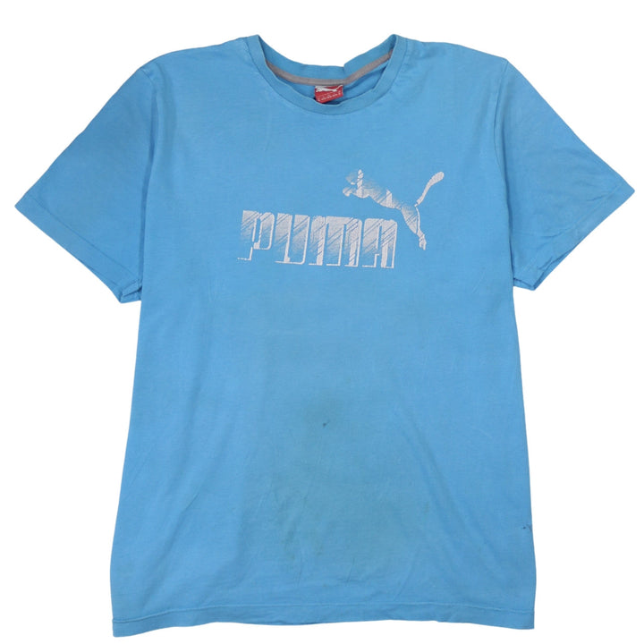 Puma Men's Blue XL Graphic Logo Sports T-Shirt