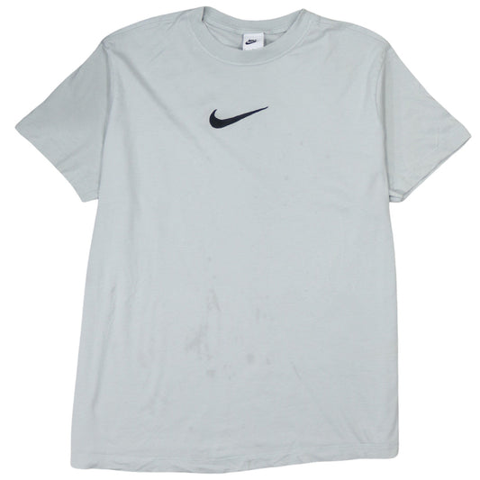 Nike Men's Grey Logo Short Sleeve Crew Neck T-Shirt Size L