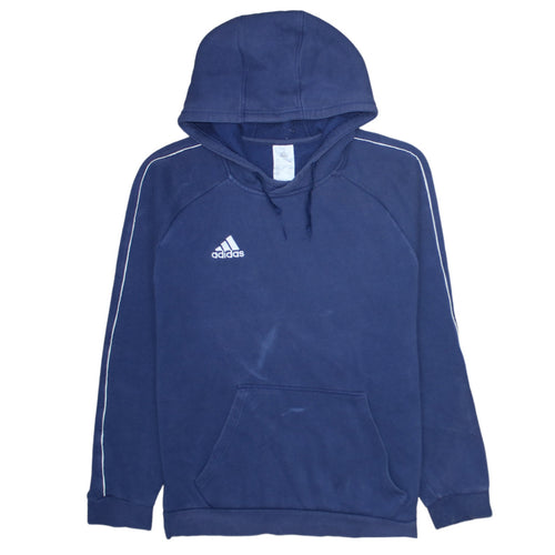 Adidas Men’s Blue Pullover Hoodie Medium Sports Fleece