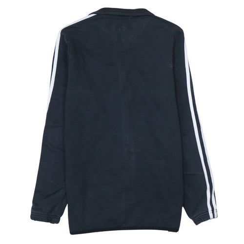 Adidas Boys Black Track Jacket 13-14Y Full Zip Fleece Activewear