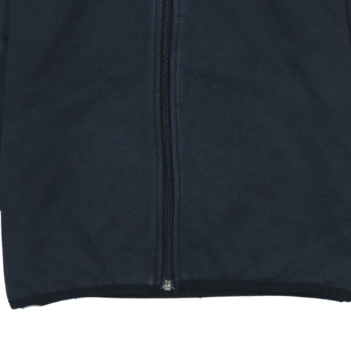Adidas Boys Black Track Jacket 13-14Y Full Zip Fleece Activewear