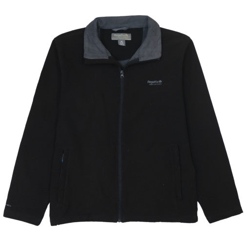 Regatta Men Black Fleece Jacket M UK40 Zip Pockets Lined Outdoor
