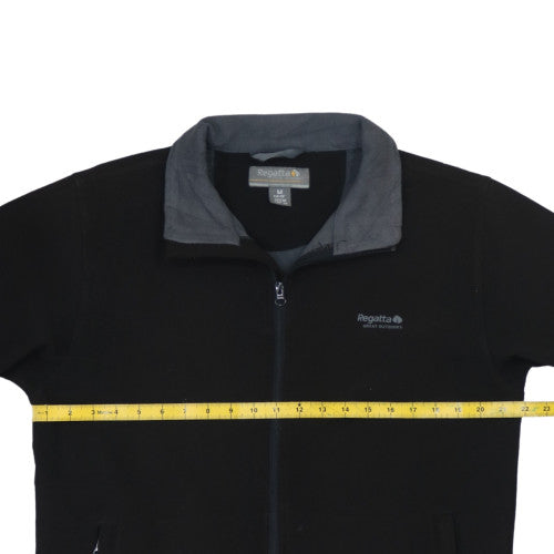 Regatta Men Black Fleece Jacket M UK40 Zip Pockets Lined Outdoor