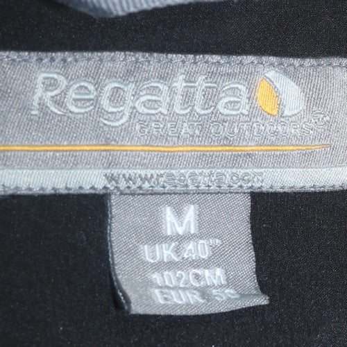 Regatta Men Black Fleece Jacket M UK40 Zip Pockets Lined Outdoor